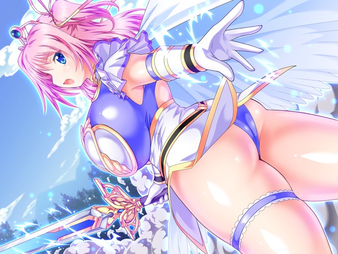 制作中のCG集から、討伐任務中のアルテミシア。
#いいおしりの日 #天界兵アルテミシア 