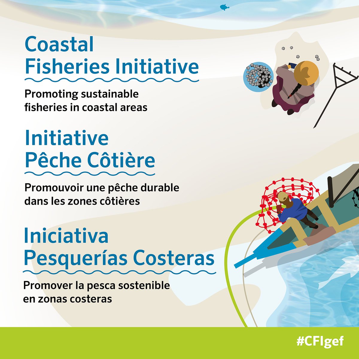 FAOCotedIvoire's tweet image. Du 4 au 8 nov. @FAO et ses partenaires se réuniront à #Abidjan pour intensifier leurs efforts visant à rendre les pêcheries côtières plus durables sur les plans économique, social et environnemental pour les communautés de pêcheurs des régions de CFI.
#coastalfisheries #CFIgef