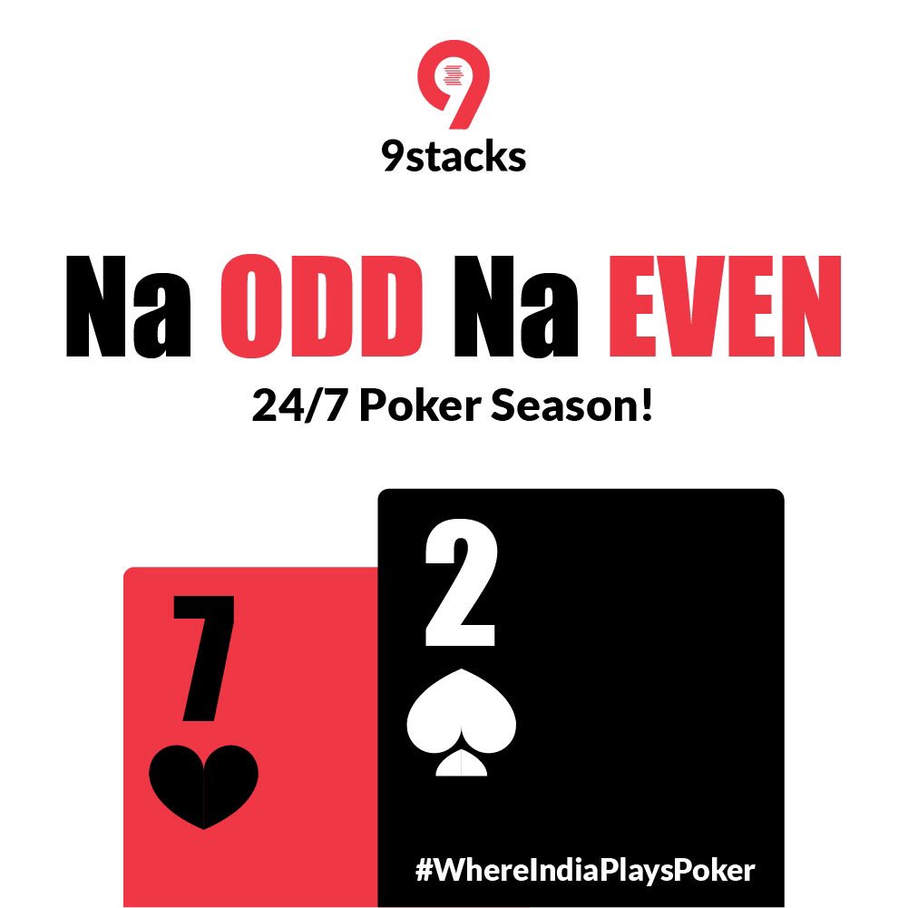 9stacksonline's tweet image. Play Poker because the odds of winning are even.

#OddEven #Delhi #9stacksPoker #WhereIndiaPlaysPoker #TrafficRules #DelhiTraffic #Pollution #MondayMorning