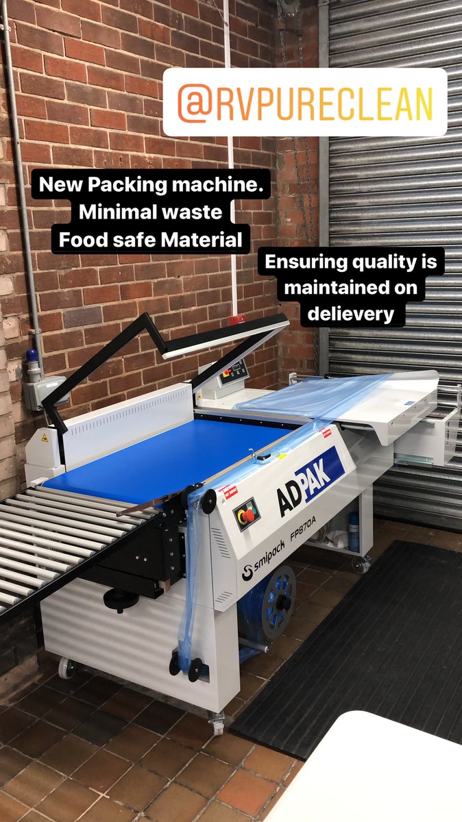 New machine. Ensuring quality is maintained during delievery and storage. #rvpureclean #lancashire #laundryservices