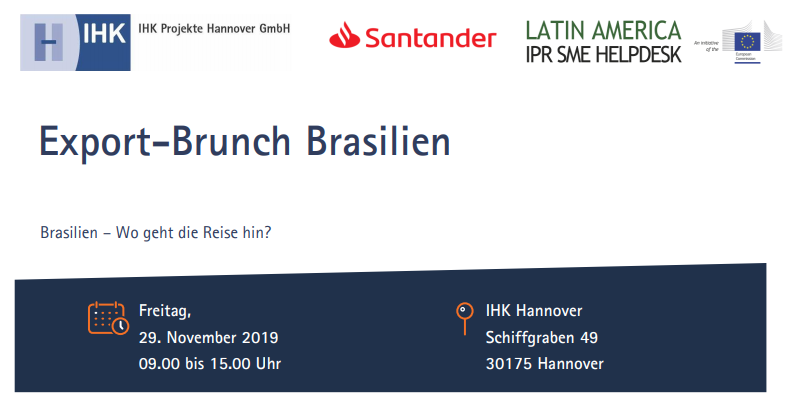 latinamericaipr's tweet photo. #SAVETHEDATE: 🇧🇷🎓Exportbrunch on #Brazil, Nov. 29th in Hannover 🇩🇪!
IP expert Giovanna Girardi will join the panel discussion on obstacles in the Brazilian market. Be sure to join in and sign up right now! 🔽🔽🔽
https://t.co/vvYEKxPVnU
#Export #Brasilien #AutumnofIPR #IP #IPR https://t.co/cUmYPdIME2