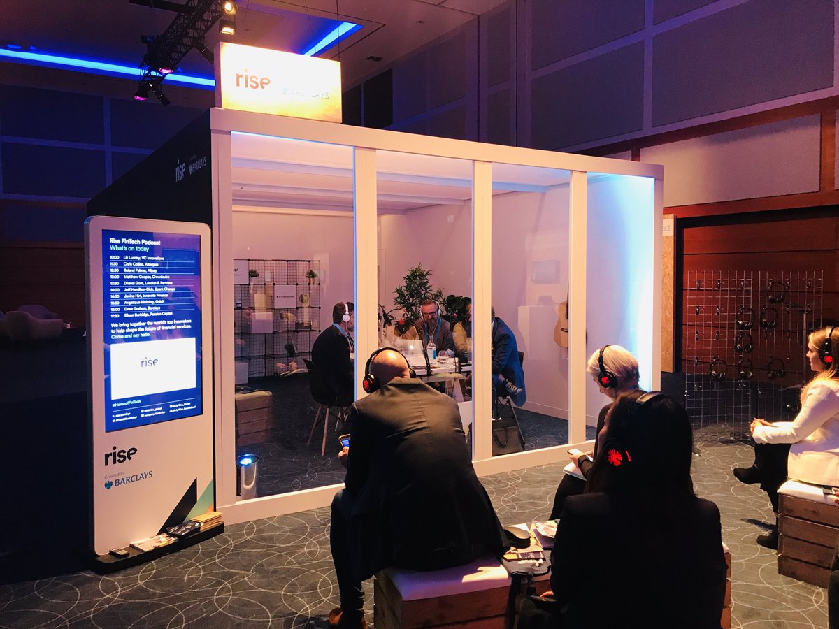 Snazzy ⁦@ThinkRiseGlobal⁩ ⁦@ThinkRiseLDN⁩ #OnAir #Risebooth #BarclaysNewFrontiers  ⁦<a href="/clarewhite200/">Clare Whitehead</a>⁩ good work