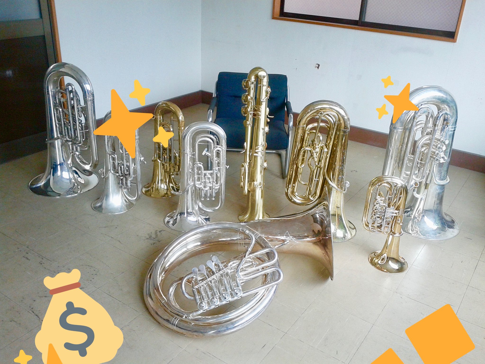 تويتر 甲府市民吹奏楽団 على تويتر 縁の下の低音パート 代 70代で支えておりまーす W W 楽器はたくさんご用意しているので持っていなくても安心 パートリーダー所有のものはレンタルだけでなく気に入れば購入okらしいですよ D