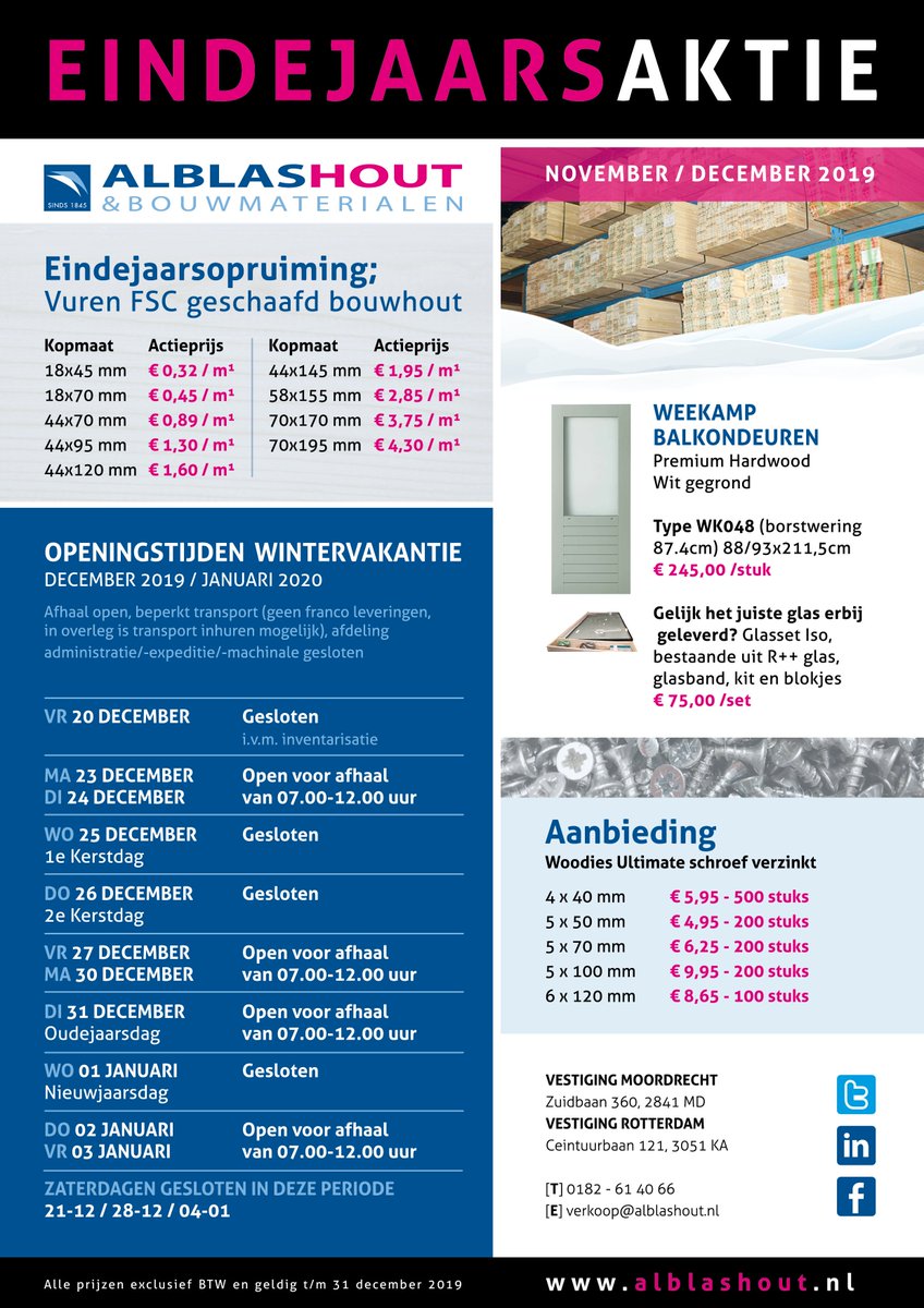 alblashout's tweet photo. Nieuwe maand, nieuwe actie✅
Bekijk onze eindejaarsacties, en speciale openingstijden! https://t.co/tkp36fCZhc