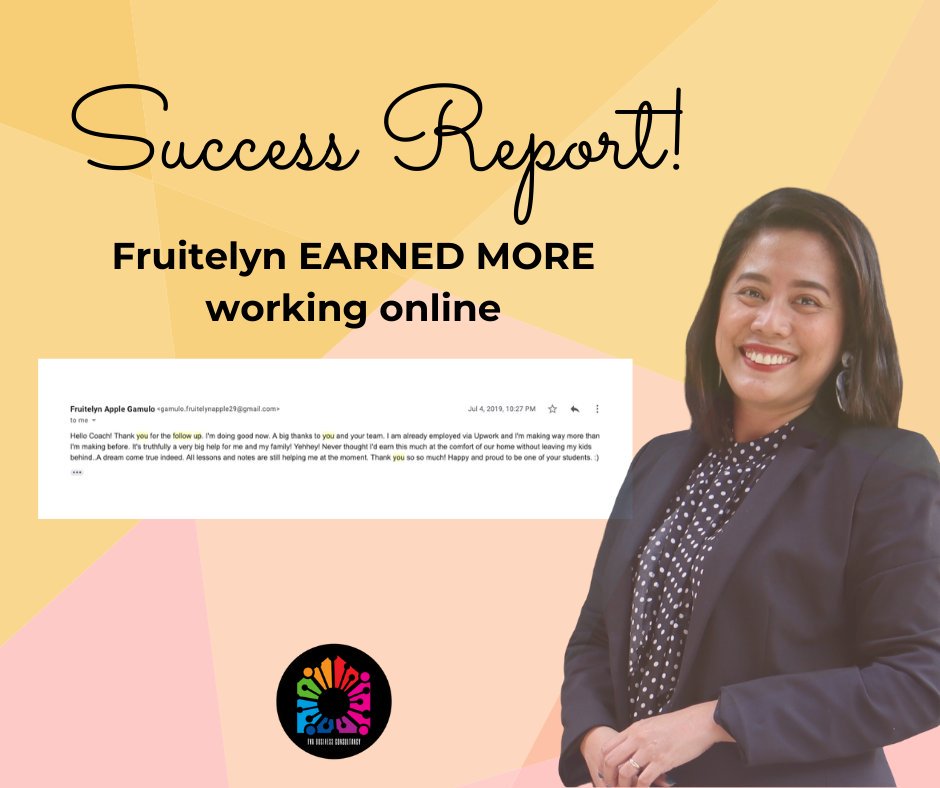 fvacoachkeren's tweet photo. Fruitelyn is earning waay more online for her family 👩💻👨👩👧👦
Keep on trying and work hard to achieve your BIG "WHY",
Your labor will not be in vain 🙂
#virtualassistantph #wahmph #vacoach #socialmediacoach #goalsetter #onlinecourses #entrepreneurph #batangasbased https://t.co/NWKM1zIKAN