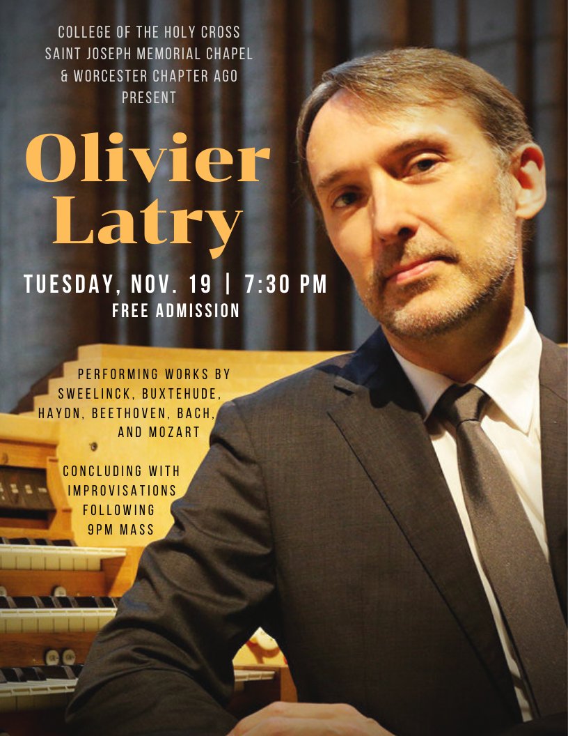 WorcesterAGO's tweet photo. November E-Newsletter: Olivier Latry at Holy Cross November 19 at 7:30 - https://t.co/yURCUs8vZE https://t.co/U8t3t95PtV