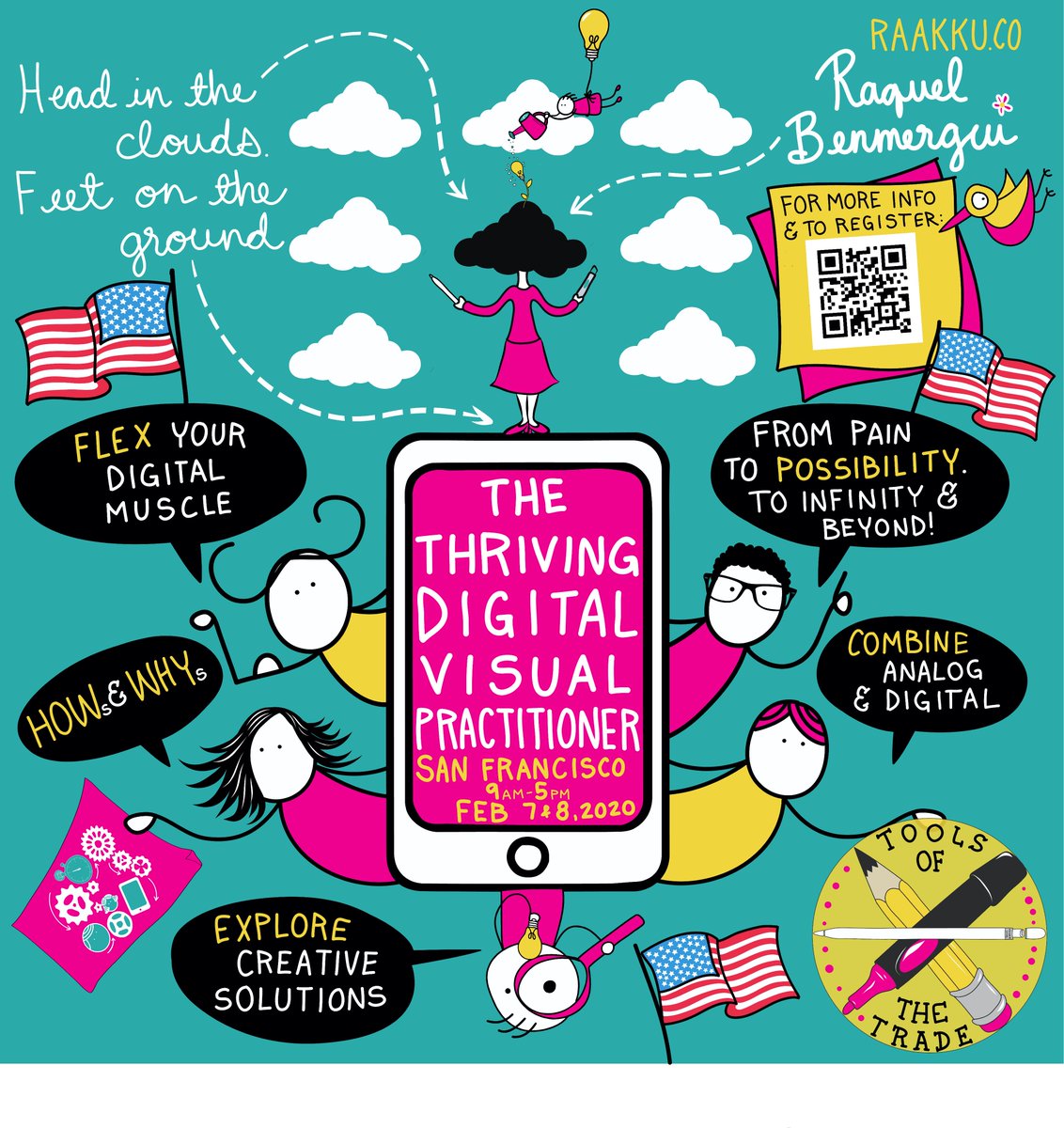 RBenmergui's tweet photo. Check out my new US workshops for Feb 2020 for visual practitioners or people who use visual methods. They are for you if you want to use digital, analogue &amp; blended visual methods. Can't wait to do, play, learn, innovate, reflect and share with you! https://t.co/XxeqQWhHTd https://t.co/kAfyIpssqI