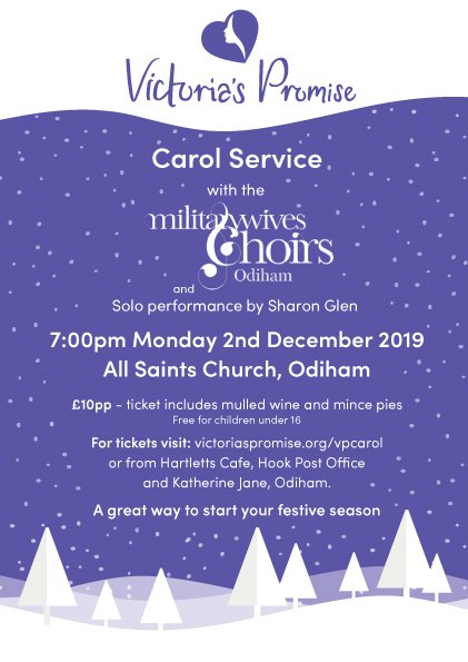 📣 Tickets are now available for our Carol Service🎄online, at Hook Post office or Katherine Jane Odiham  thank you for your kind support💜