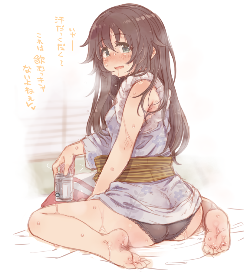 (絵/ややえっち)姫川友紀ちゃん、いいお尻らくがきです。温泉上がりのほかほかに、激しい枕投げでかいた汗が混じって・・・。だ、だらしないぞユッキ・・・そんな・・・そんな・・・！