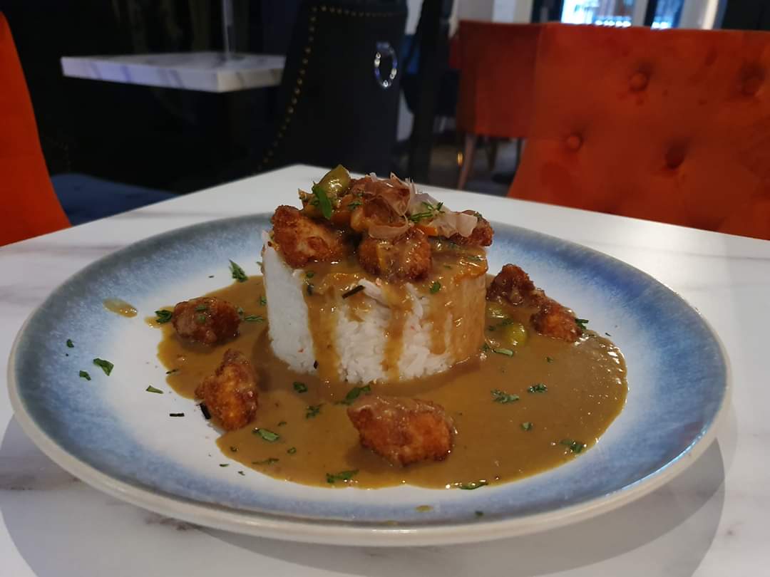 TheFunKitchen's tweet image. The AMBER Popcorn Chicken Katsu Curry is amazing 🦁🔥 #AmberFunKitchen #Chester #AMBER #AMBERChester #BrunchClub