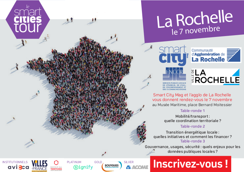 UnivLaRochelle's tweet photo. 📆 La ville de #LaRochelle et @AggloLR organisent le #SmartCitiesTour le 7 novembre prochain au Musée Maritime. 🌿 Venez échanger autour de #mobilité, de #data et de #TransitionÉnergétique locale !
Pour s'inscrire, c'est par ici 👉 https://t.co/Xyyb3NbJM6 https://t.co/keHURLiBpI