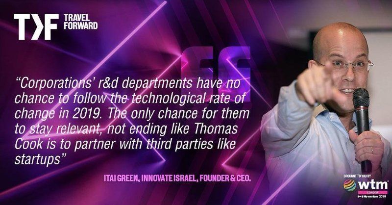What does #openinovation mean for the travel industry? Let <a href="/israel_innovate/">Innovate Israel</a>'s Itai Green demonstrate the importance of this concept. Only at Track 2  #TraveForward2019 #BeThereFirst #WTMLDN #IdeasArriveHere