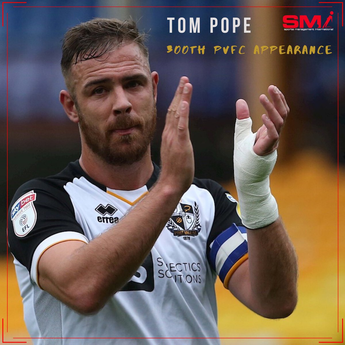SMi_World's tweet photo. Congratulations @Tom_Pope9 who made his 300th @OfficialPVFC appearance in their 1-0 won over local rivals @crewealexfc at the weekend ๐๐ผ #300 #FeedThePope #ValeLegend ๐ธ #PVFC https://t.co/3FqU5hhZBG