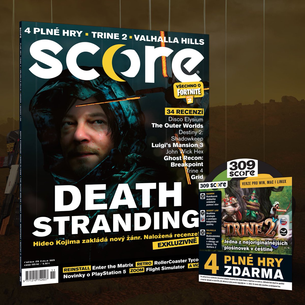 SCORE 309 je venku! Pospíšili jsme si a stihli dokonce s předstihem zrecenzovat Death Stranding. Recenzí je ale víc a docela se tento měsíc chválilo. Tak vzhůru do trafiky. https://t.co/8gEmrCx6lP