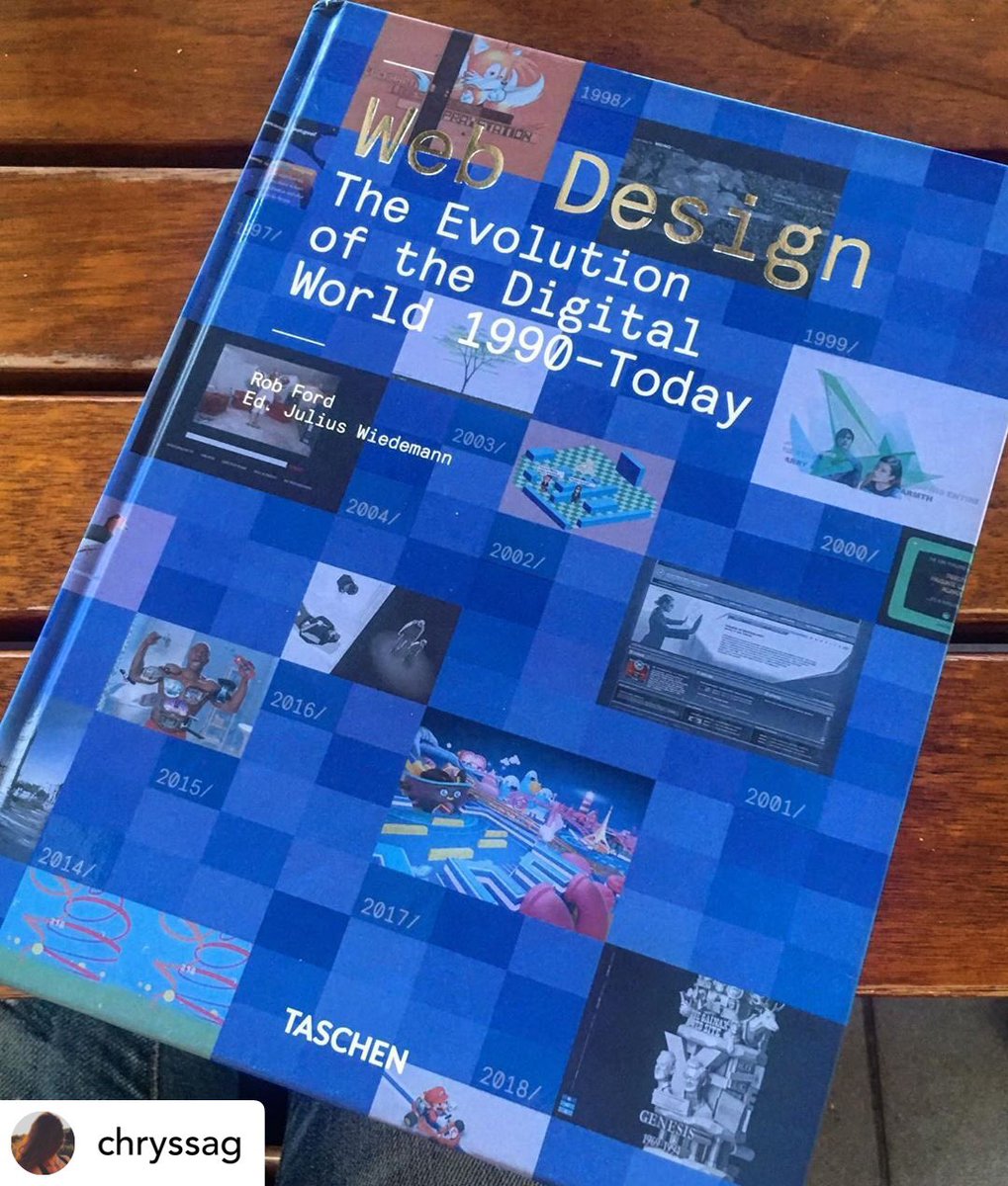 🙏🏻 <a href="/chryssa/">chryssa</a> “This is a trip down memory lane. The excitement, dreams, discovery and struggle of the early days on web design. Must have. Must read.  <a href="/fwa/">FWA 🏅</a> @taschen” 
_______
#webdesign #digital #thehistoryofwebdesign #bookstagram #history #web #taschen #fwa <a href="/juliuswiedemann/">juliuswiedemann</a>