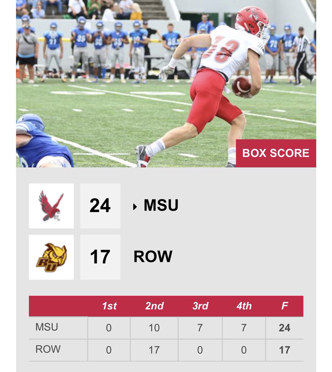 #MontclairState takes down #Rowan

#Division3  Football is exciting If you live in the state of #NewJersey 

Theres only one team that ever won a #Championship #KnuteRockneBowl 

1970 #Montclair 7-6 Over #HamptonSydney
#redhawk4life @msuredhawks

        JERSEYKIDPICKS.COM