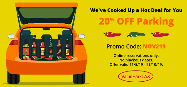 SPPlusSoCal's tweet image. HOT deal for you!🔥🌶 20% OFF Parking near #LAX🌶🔥
Starts tomorrow 11/5 through 11/10 - ValuePark LAX
#NationalHotSauceDay #LAX #LAXparking @flyLAXairport