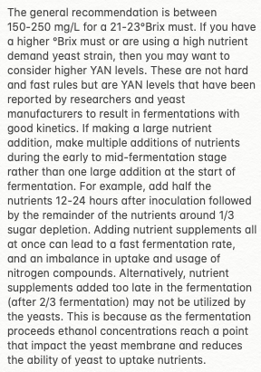 EnoQuestions's tweet photo. Question: What DAP or FAN/YAN levels are best for a healthy fermentation? What are the effects of late DAP additions?

#EnoQuestions #Enology #winemaking

Answer: https://t.co/GKyfXRtG82