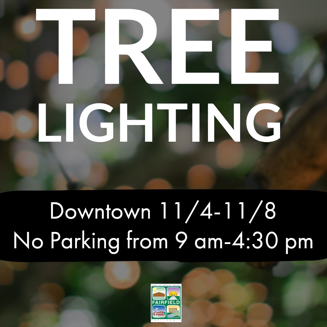 Remember, tree lighting work starts today! There will be no parking downtown between 9am and 4:30pm.