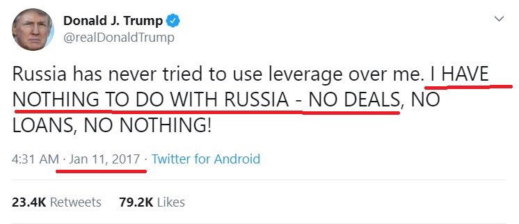 10/ LAIR-OF-LIARS: “Recall when he lied about having secret negotiations to build Trump Moscow in 2016 during the campaign? Trump told Cohen to say ‘no Russian deals’ since the deal in Moscow was not complete. But there were negotiations.”- @tracygreen