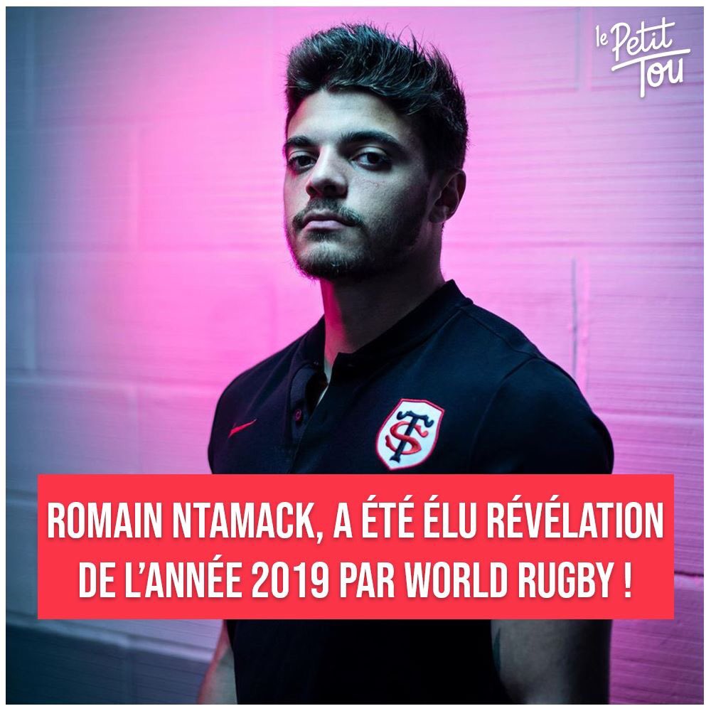 Félicitations <a href="/RomainNtamack/">Romain Ntamack</a>, élu révélation de l’année 2019 par @WorldRugby_FR ! 🤩 #Toulouse #Rugby