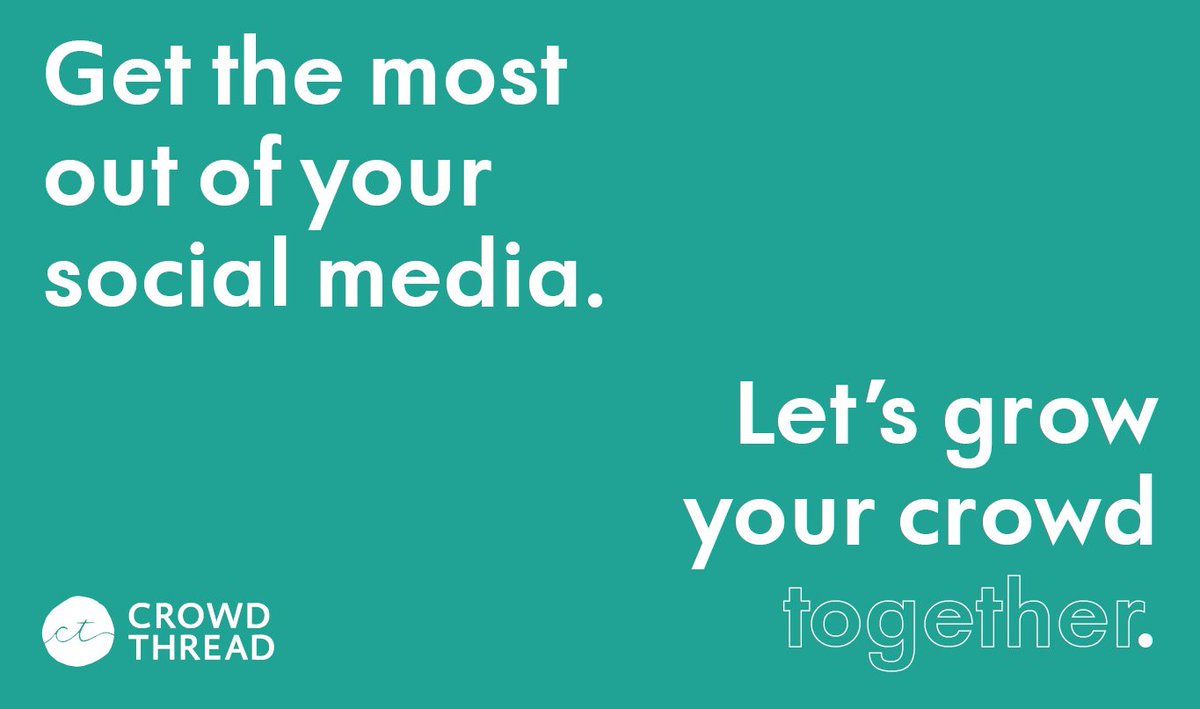 CrowdThread's tweet image. Use our resources for your benefit! Let's work together.
crowdthread.com
#Marketing #DigitalSupport #SmartSocialMedia