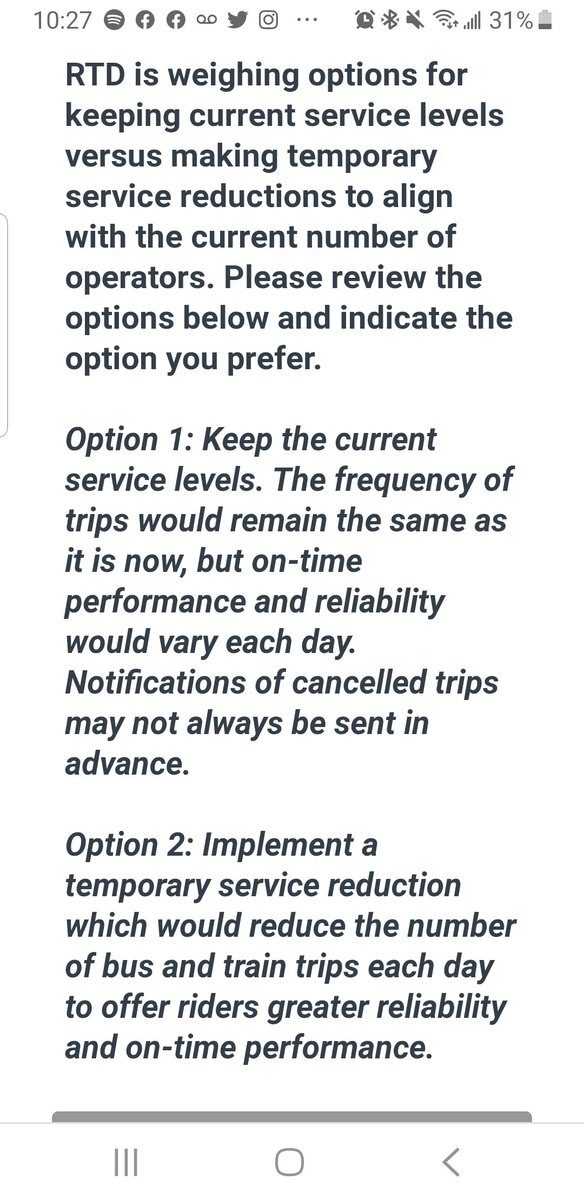 Smarquantte's tweet image. So @RideRTD is basically saying our options are infrequent and inconsistency. These aren't options when you choose to use #transit instead of #driving. #heynext @KyleClark @Marshall9News