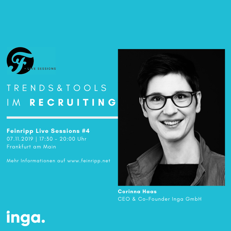 #ingaNews Am 07.11.2019 finden zum 4. mal die Feinripp Live Sessions in Frankfurt am Main statt. 🎉Unsere wunderbare <a href="/ingadotone/">inga. ❤️ for Talents!</a> Co-Founderin Corinna Haas wird als Speaker auf das spannende Thema "Recruiting ohne Lebenslauf"💡eingehen! ➡️Weitere Infos: feinripp.net/feinripp-studi…