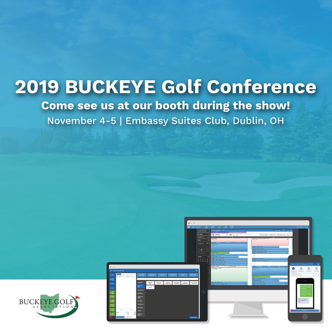 foreUP's tweet image. We&apos;re excited to be at the annual Ohio Buckeye Conference! Stop by our booth and say hello and let us show you how easy it is to use our software! 👋⛳

#BuckeyeGolfAssociation #GolfBusiness #GolfSolutions