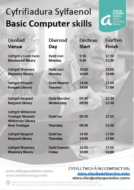 WRIRCLib's tweet photo. Cyfrifiadura Sylfaenol, Llyfrgell Tredegar Newydd, bob Dydd Iau 9:30-12:30  yn ystod tymor yr ysgol. 
@alwcymru
 
#carullyfrgelloedd https://t.co/0rPomXKADa