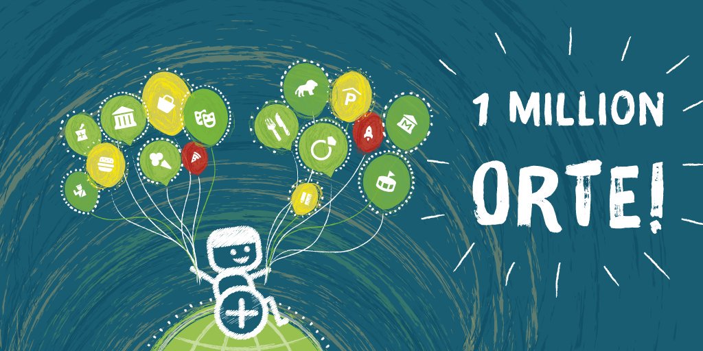 Eine Grafik mit dem Logo der Wheelmap und dem Satz 1 Million Orte