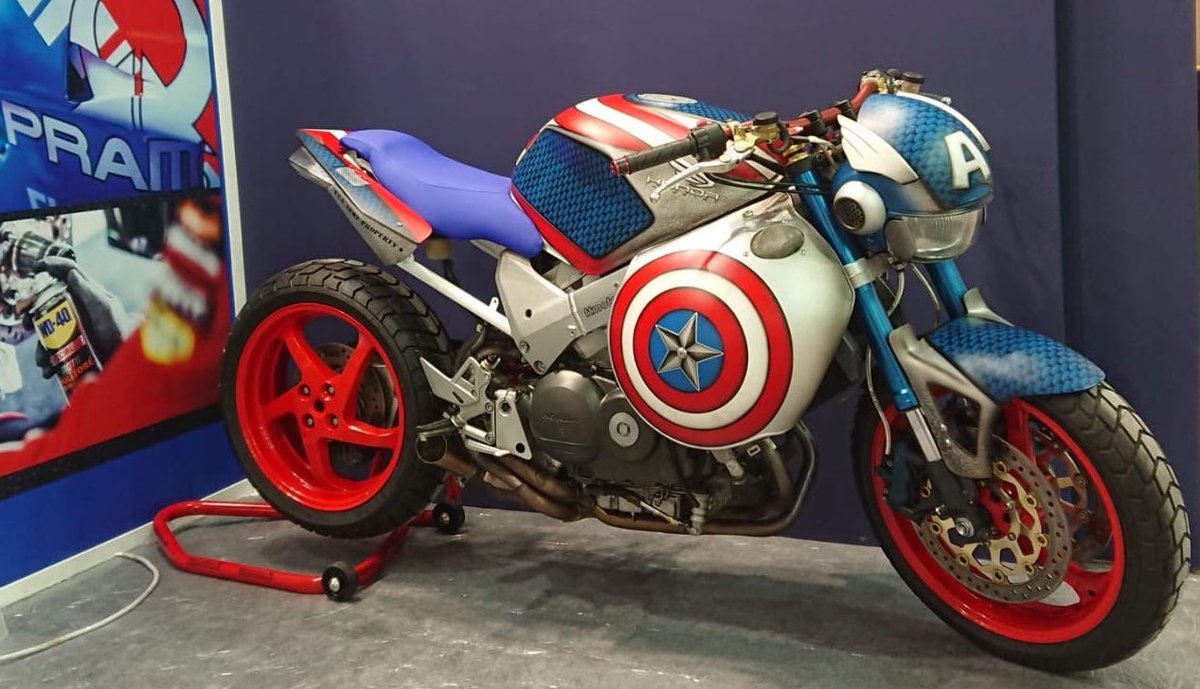 fuel_magazine's tweet photo. A #EICMA domani by #ttmotor Captain America. Fuel-Passioni a benzina ⚠️ https://t.co/JxRAVKYlgh