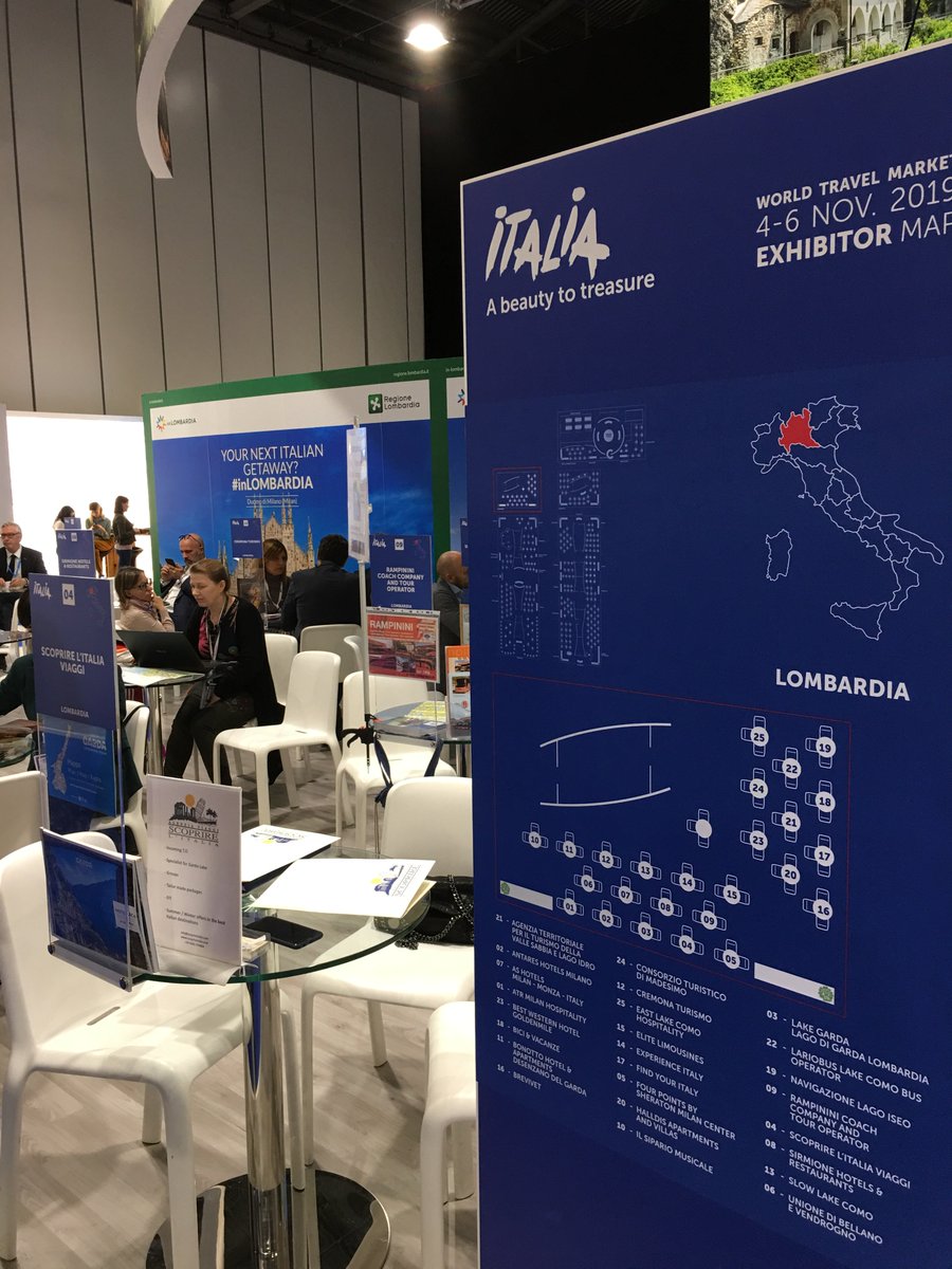 AriaLombTurismo's tweet photo. L'Assessore regionale al Turismo @LaraMagoni inaugura lo stand #Lombardia a #WTM di Londra alla presenza di @PalmucciGiorgio Presidente @ENIT_italia e Raffaele Trombetta Ambasciatore Italiano in UK. 

▶️https://t.co/d41q81rUSD https://t.co/ty62J9VthZ
