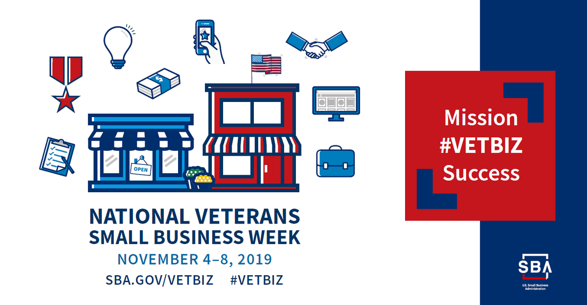 National Veterans Small Business Week, November 4-8, 2019