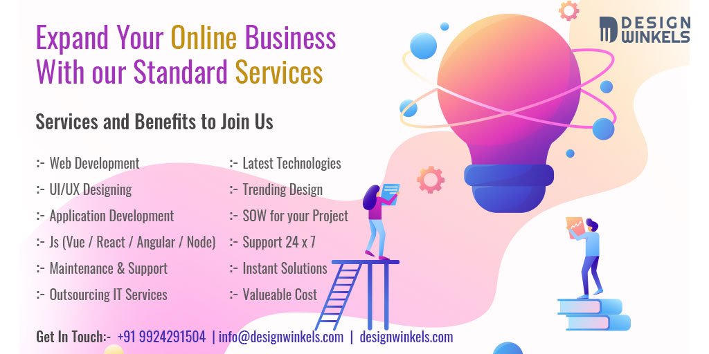 design_winkels's tweet image. Expand Your Online Business With Our Standard Services!
#webservice #websiteservices #websitedevelopment #ui_ux #webdesigning #services #supports #latesttechnology #applicationdevelopment #reactjs #vuejs #angular #node