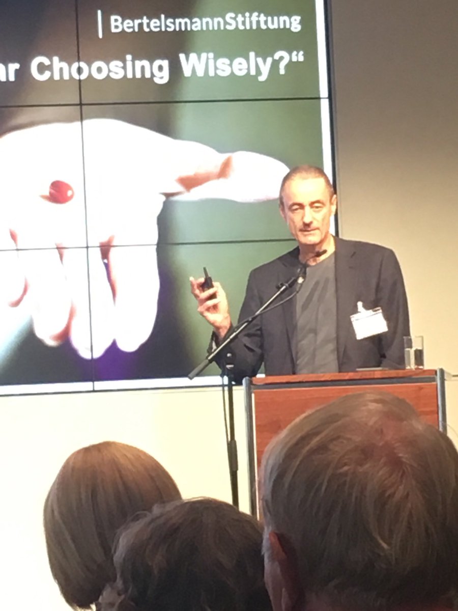 Spannende Tagung der <a href="/BertelsmannSt/">Bertelsmann Stiftung</a> zu Choosing Wisely und Überversorgung. David Klemperer sagt: „Das Problem ist nicht, dass wir im Gesundheitswesen wirtschaften müssen, sondern mit welchem Ziel wir wirtschaften.“