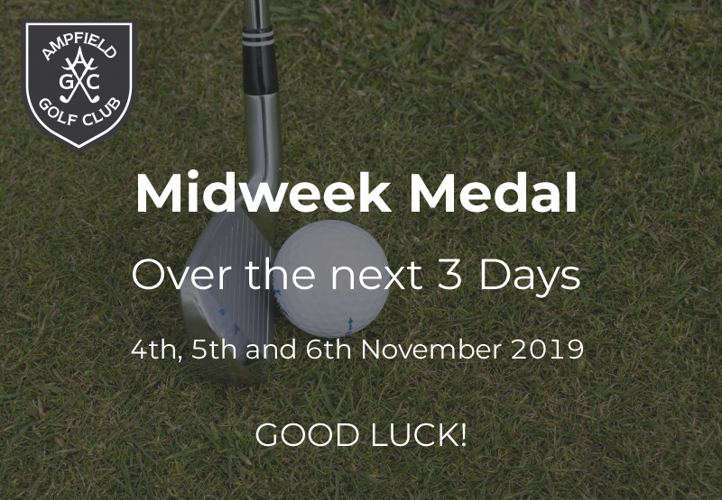 AmpfieldGolf's tweet photo. Its our Midweek Medal today, tomorrow and Wednesday. 

Good luck to all those playing. 

#golfcompetition #MidweekMedal #ampfield #golfclub #goodluck https://t.co/KTRe6aq2oA