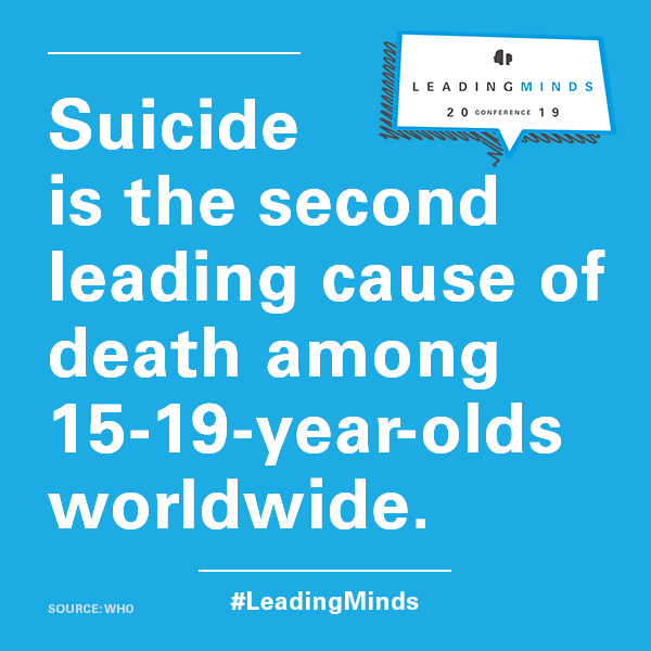 UNICEFInnocenti's tweet image. #Suicide is the 2nd leading cause of death among 15-19yo worldwide. 

Our upcoming #LeadingMinds conference Nov 7-9 will discuss the #MentalHealth crisis for children and youth and imperative next steps. Follow us.