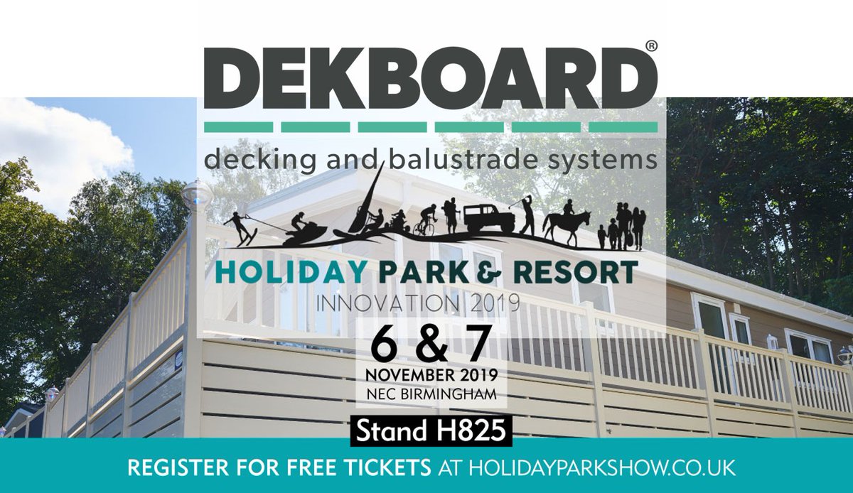 Dekboarduk's tweet photo. We're busy setting up our stand for this year's #HolidayPark show at the NEC on 6th and 7th of November. Click here for free tickets: https://t.co/91KkvNIpGI  
#HolidayBiz #HolidayParks #farmbiz #decking #decks
@HP_Innovation https://t.co/KlZtr8dr3m