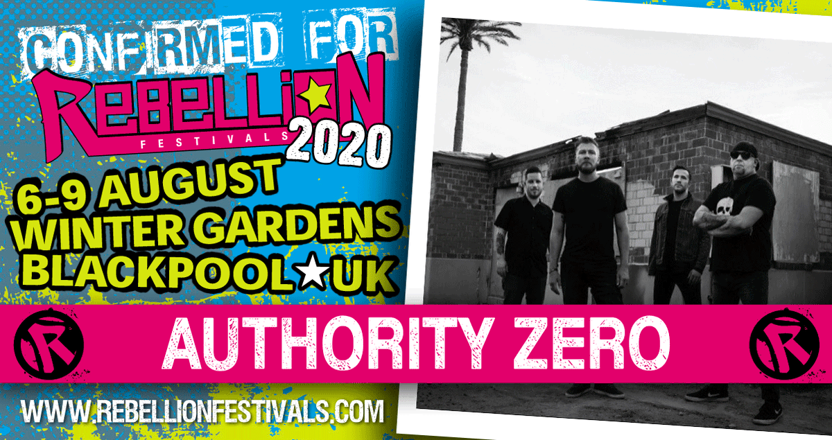 AUTHORITY ZERO CONFIRMED FOR 2020. We've announce 81 bands so far. Check out the LINE UP page on the website to see who is already booked. rebellionfestivals.com/line-up