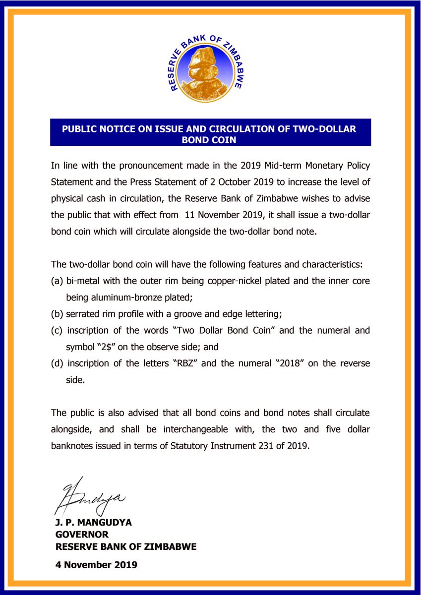 Reserve Bank public notice 