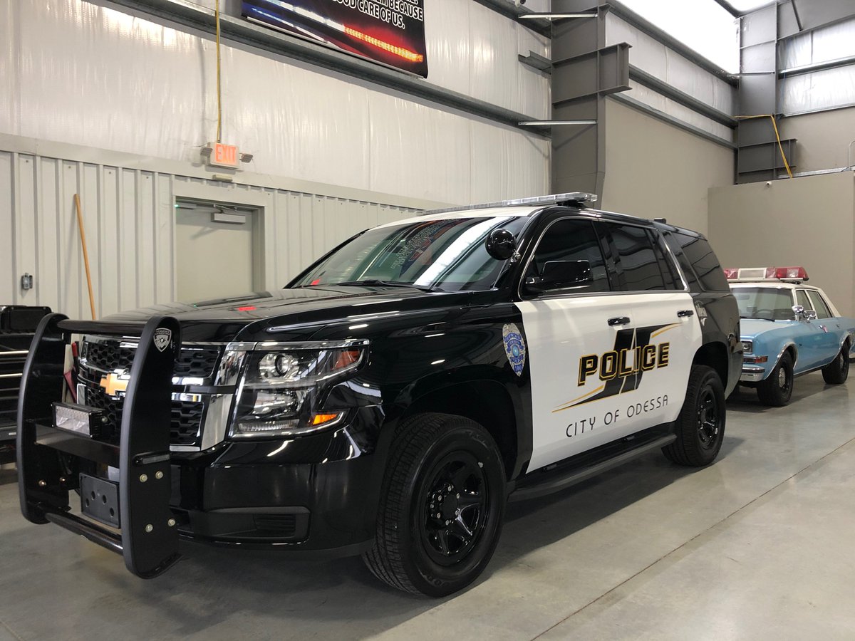 EVSpecialists's tweet photo. @Traviscoesd12 The new and the old! A new #OdessaPD vehicle sits in front of an old squad car in our facility. #police #LEO #policedept #policedepartment #lawenforcement #lawenforcementofficer #policeofficer #policeofficers https://t.co/IGbzfit4LT