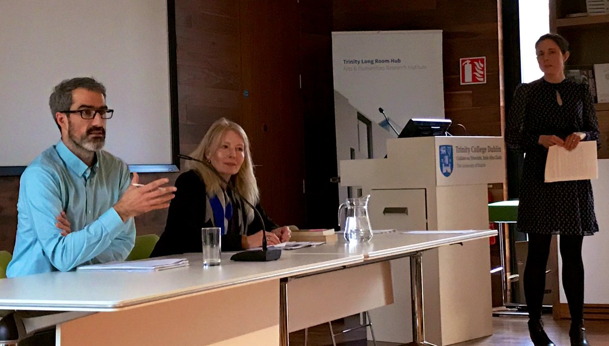 decodingthepast's tweet image. Dr James Hanrahan and Dr Sarah Alyn Stacey answering questions after our session on Early Modern French Editions