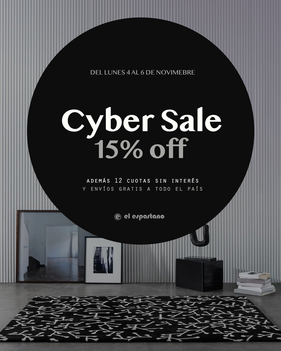 Llegó el #CyberSale! Durante tres días 15% OFF, 12 cuotas sin interés y envíos sin cargo! +info: tienda.elespartano.com/?&utm_medium=t…