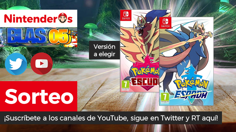 Nintenderos's tweet photo. ¡Sorteamos una copia de Pokémon Espada o Escudo para Nintendo Switch!

➡️ Suscríbete al canal de YouTube de Blas05: https://t.co/MU6MtYWHRL y Nintenderos: https://t.co/TreG8TdUMD
➡️ Sigue en Twitter a @blasstoisse y @Nintenderos
➡️ RT aquí

¡Suerte! - https://t.co/dnflvyLJLN https://t.co/uAyCcDaizX