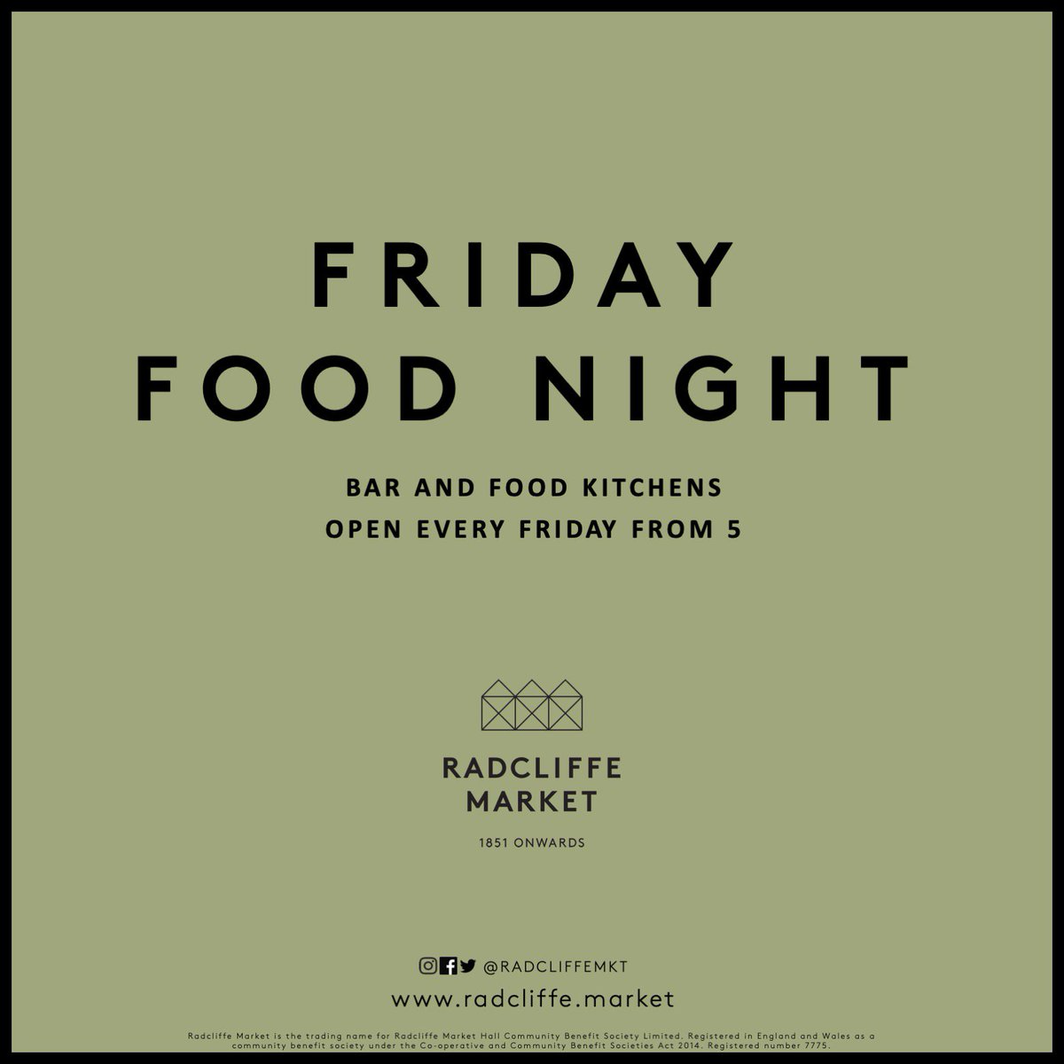 radcliffemkt's tweet image. FRIDAY FOOD NIGHT
Join us to start the weekend in style.  Our bar opens during the afternoon from 12 so you can enjoy a browse around our little market and a drink .  Food from 5.  Bring the family.