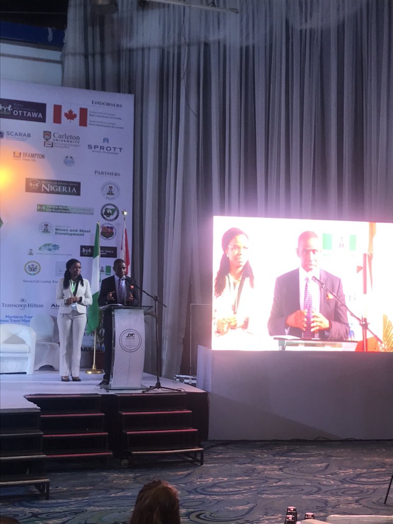 nipcng's tweet photo. 23. She took breaks in her presentation to invite reps of States to pitch opportunities in their States. SA to the Governor, Ondo State on development & investment, Boye Oyewunmi said Ondo State has the Largest bitumen deposit in Africa #NCIS2019 https://t.co/oHiM47sDPv