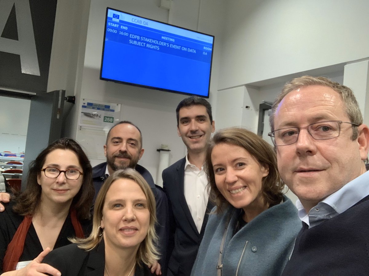 pjordan_10's tweet image. @PrivacyPros interesting sessions today at the @EU_EDPB #datasubjectrights workshop: lots of the #IAPP community in attendance: great to catch up with @RoccoPanettaIT @Olivier_Proust @NathalieLaneret @MarcianoLorena Pascale Gelly and many others! #privacy #dataprotection #GDPR