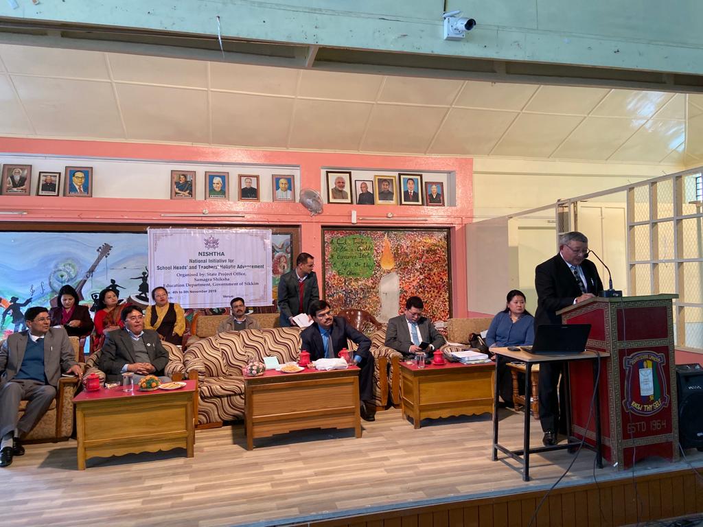 ncert's tweet photo. 1/2. #NISHTHA update in #SikkimState:
First batch of 120 to 140 participants are attending NISHTHA program in each of the 11 different venues and 5 such batches will be trained in each venue by 55 KRPs and 11 SRPLs of Sikkim.
@HRDMinistry @DrRPNishank @SanjayDhotreMP https://t.co/0ikP4NY0p8