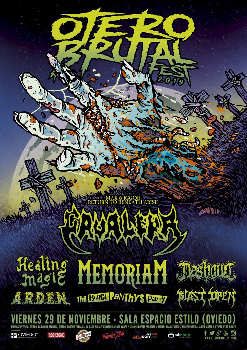 OBF13's tweet image. NUEVAS BANDAS AL OBF 19!!!

➡️Toda la info en: bit.ly/2NdfeS0

➡️Compra de entradas en: oterobrutalfest.com